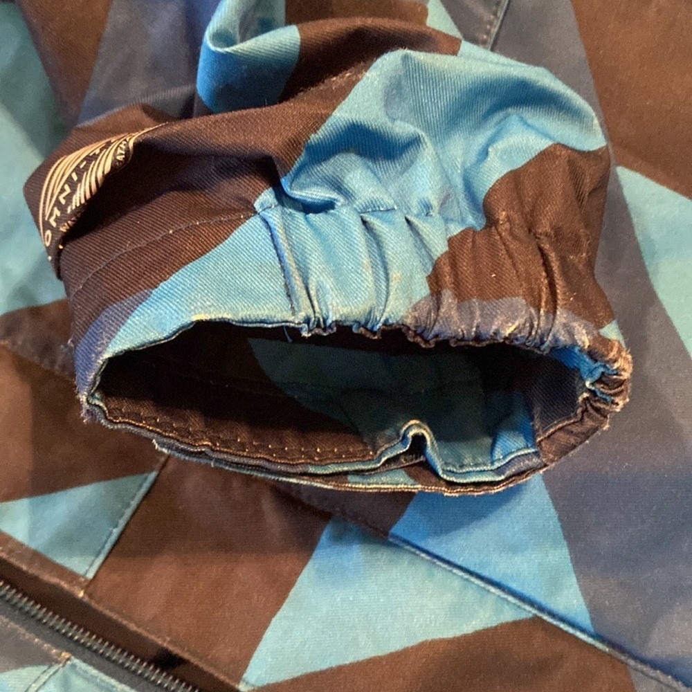Columbia Kids Blue Geometric‎ Pattern Winter Jacket Hooded - Picture 6 of 15
